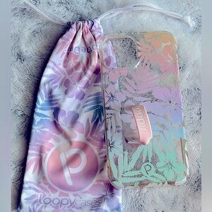 Loopy Case:Fits iPhone 6.1’’ Screen. Clear Pearl Paradise Case with blush loop!🌸